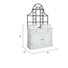 Gela Bakers Rack Base | 3 Drawers w 2 Cabinet Doors | White Wood