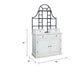 Gela Bakers Rack Base | 3 Drawers w 2 Cabinet Doors | White Wood