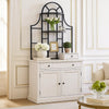 Gela Bakers Rack Base | 3 Drawers w 2 Cabinet Doors | White Wood
