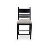 Gela Counter Height Chair Set of 2 | Beige Seat | Black Ladderback