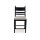 Gela Counter Height Chair Set of 2 | Beige Seat | Black Ladderback