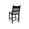 Gela Counter Height Chair Set of 2 | Beige Seat | Black Ladderback