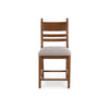 Gela Counter Height Chair Set of 2 | Beige Seat | Brown Ladderback