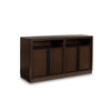 Dely Buffet Server | 4 Cabinet Doors w 2 Open Shelves | Dark Brown 60"