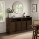 Dely Buffet Server | 4 Cabinet Doors w 2 Open Shelves | Dark Brown 60"