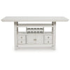 Lea Counter Height Dining Table | Wine Racks | 72" Antiqued White