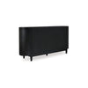 Robeck Dining Room Server | 3 Glass Doors w Nickel Handles | 74" Black