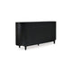 Robeck Dining Room Server | 3 Glass Doors w Nickel Handles | 74" Black