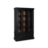 Gela Curio Cabinet w Glass Doors | Drawers | & Wine Shelves | Black