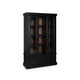 Gela Curio Cabinet w Glass Doors | Drawers | & Wine Shelves | Black