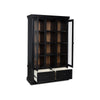 Gela Curio Cabinet w Glass Doors | Drawers | & Wine Shelves | Black