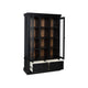 Gela Curio Cabinet w Glass Doors | Drawers | & Wine Shelves | Black