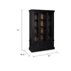Gela Curio Cabinet w Glass Doors | Drawers | & Wine Shelves | Black