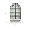 Gela Curio Display Cabinet | 2 Glass Arch Doors | Antique White Finish
