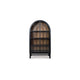 Gela Curio Display Cabinet | 2 Glass Arch Doors | 2 Tone Black & Brown