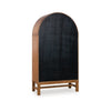 Gela Curio Display Cabinet | 2 Glass Arch Doors | Medium Brown Finish