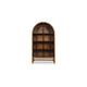 Gela Curio Display Cabinet | 2 Glass Arch Doors | Medium Brown Finish