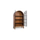 Gela Curio Display Cabinet | 2 Glass Arch Doors | Medium Brown Finish