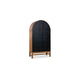 Gela Curio Display Cabinet | 2 Glass Arch Doors | Medium Brown Finish