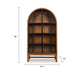 Gela Curio Display Cabinet | 2 Glass Arch Doors | Medium Brown Finish