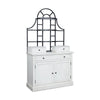Gela Baker’s Rack w Hutch | Cabinets & Shelves | Antique White Finish