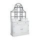 Gela Baker’s Rack w Hutch | Cabinets & Shelves | Antique White Finish