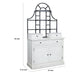 Gela Baker’s Rack w Hutch | Cabinets & Shelves | Antique White Finish