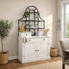 Gela Baker’s Rack w Hutch | Cabinets & Shelves | Antique White Finish