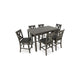 Caity 7pc Counter Height Dining Table Set w 6 Chairs| Gray Wash