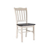 Nova Dining Side Chair Set of 2 | Euro Black Wood Seat | Antique White