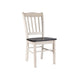 Nova Dining Side Chair Set of 2 | Euro Black Wood Seat | Antique White