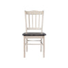 Nova Dining Side Chair Set of 2 | Euro Black Wood Seat | Antique White