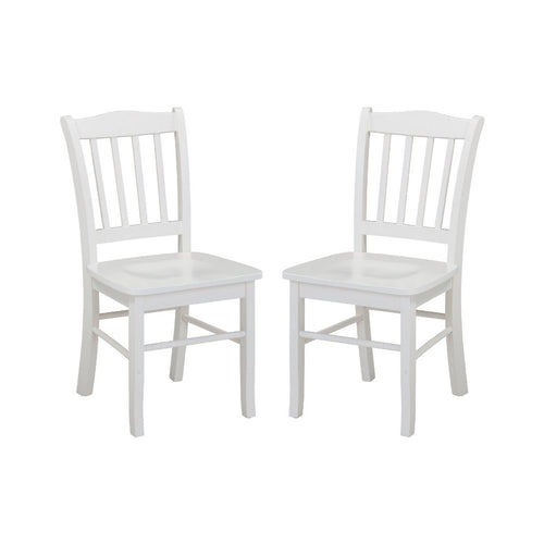 Nova Dining Side Chair Set of 2 | Shaker Style | Cream White Wood