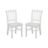 Nova Dining Side Chair Set of 2 | Shaker Style | Cream White Wood