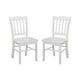 Nova Dining Side Chair Set of 2 | Shaker Style | Cream White Wood