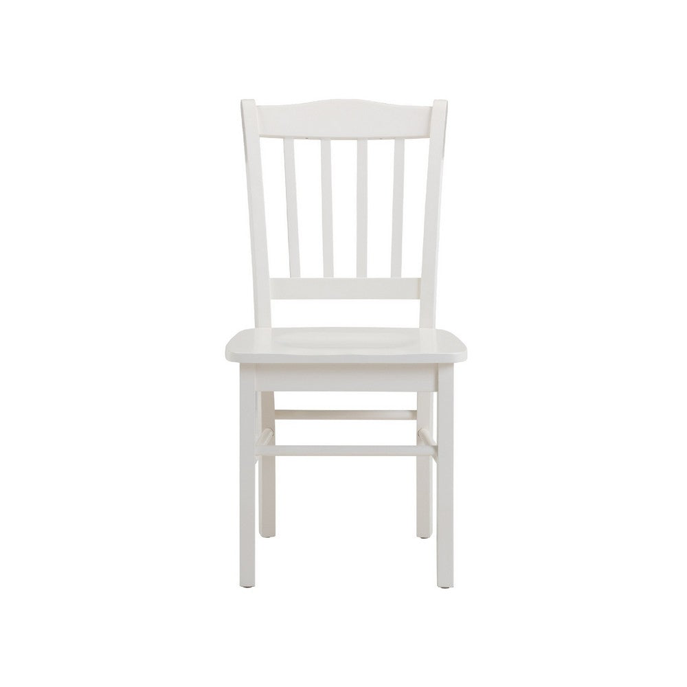 Nova Dining Side Chair Set of 2 | Shaker Style | Cream White Wood