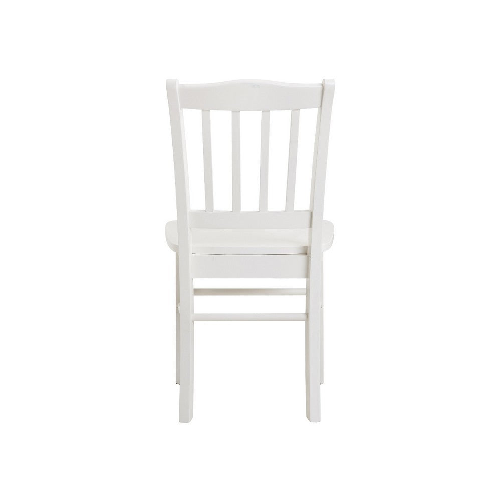 Nova Dining Side Chair Set of 2 | Shaker Style | Cream White Wood