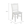 Nova Dining Side Chair Set of 2 | Shaker Style | Cream White Wood
