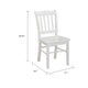 Nova Dining Side Chair Set of 2 | Shaker Style | Cream White Wood