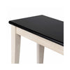 Nova Dining Bench | 44" Euro Black Ash Wood Seat | Antique White