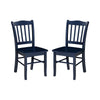 Nova Dining Side Chair Set of 2 | Shaker Style | Farmhouse Navy Blue Wood