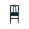 Nova Dining Side Chair Set of 2 | Shaker Style | Farmhouse Navy Blue Wood