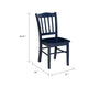 Nova Dining Side Chair Set of 2 | Shaker Style | Farmhouse Navy Blue Wood