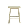 Amber Counter Height Stool | Saddle Seat | Backless | Weathered Gray Wood