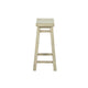 Amber Counter Height Stool | Saddle Seat | Backless | Weathered Gray Wood