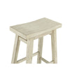 Amber Counter Height Stool | Saddle Seat | Backless | Weathered Gray Wood