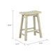 Amber Counter Height Stool | Saddle Seat | Backless | Weathered Gray Wood