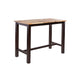 Amber Pub Table | 47" Rectangular Top | Espresso Brown Trestle Base