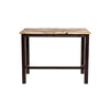 Amber Pub Table | 47" Rectangular Top | Espresso Brown Trestle Base