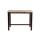 Amber Pub Table | 47" Rectangular Top | Espresso Brown Trestle Base